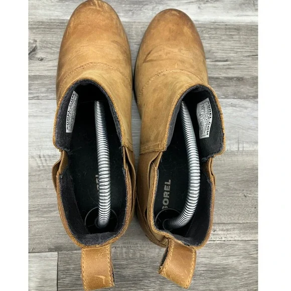 Sorel Emelie Chelsea Waterproof Leather Boots Brown NL2671-224 Womens 8.5 - Picture 5 of 7